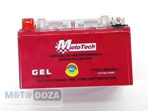 Аккумулятор 7 A/h (14,8х8,4х9,3) (низкий) MotoTech Taiwan (гель)