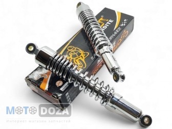 Амортизатор задний Delta/Alpha 340 мм - регулируемые (хром) QK