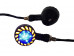 Повороты круглые (пара) диодные LED R-283 Yelloy+Blue Kurosawa M-T