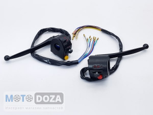 Переключатели+ручки Alpha черные, в сборе (пара)