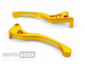 Рычаги руля Dio/Tact diskTuning золотой MotoTech (пара)