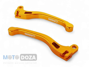 Рычаги руля Lets/Sepia Tuning золотой MotoTech (пара)