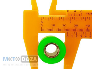 Сайлентблок амортизатора верхний D=10mm GY6/Delta/Alpha силиконовый, зеленый (1 шт.)