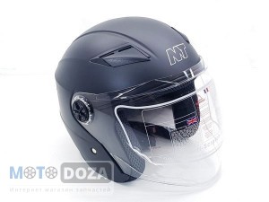 Шлем-полусфера (белое стекло) M-T HNJ01 черный мат size:M