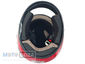 Шлем-сфера (белое стекло) WLT-106 (красный) size:S MotoTech