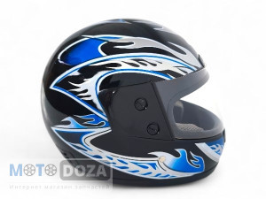 Шлем-сфера (белое стекло) черный WLT-106 MotoTech