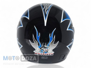 Шлем-сфера (белое стекло) черный WLT-106 MotoTech