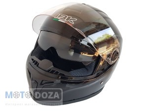 Шлем-сфера (белое стекло+очки) IBK черный