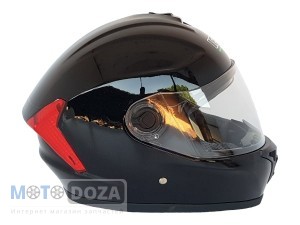 Шлем-сфера (белое стекло+очки) IBK черный