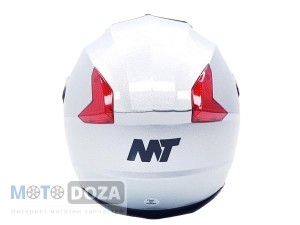 Шлем-полусфера (белое стекло+очки) 858 серый size:S