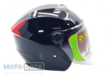  Шлем полусфера  для скутера с белым стеклом и очками