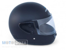 Шлем-сфера (белое стекло) черный мат HF-101 Kurosawa M-T