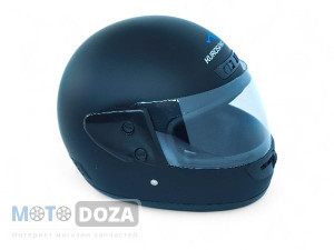 Шлем-сфера (белое стекло) черный мат HF-101 Kurosawa M-T