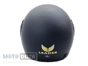 Шлем-сфера (тонированное стекло) Leader черный мат