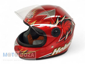 Шлем-сфера детский (белое стекло) красный HF-909 MotoTech