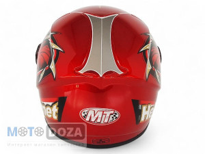 Шлем-сфера детский (белое стекло) красный HF-909 MotoTech