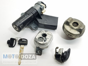 Замок зажигания (комплект) Dio AF34/35 New (под трос) б/у