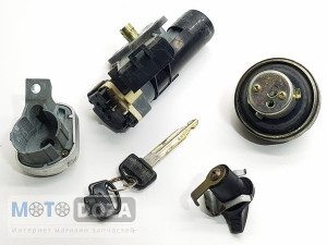 Замок зажигания (комплект) Dio AF34/35 New (под трос) б/у